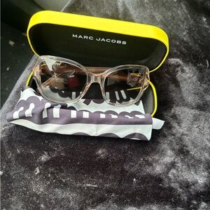 Marc Jacobs Clear Sunglasses with Yellow Case